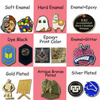 Custom Enamel Pins with Logo – 1 MOQ, Free Design, 20-Day Lead