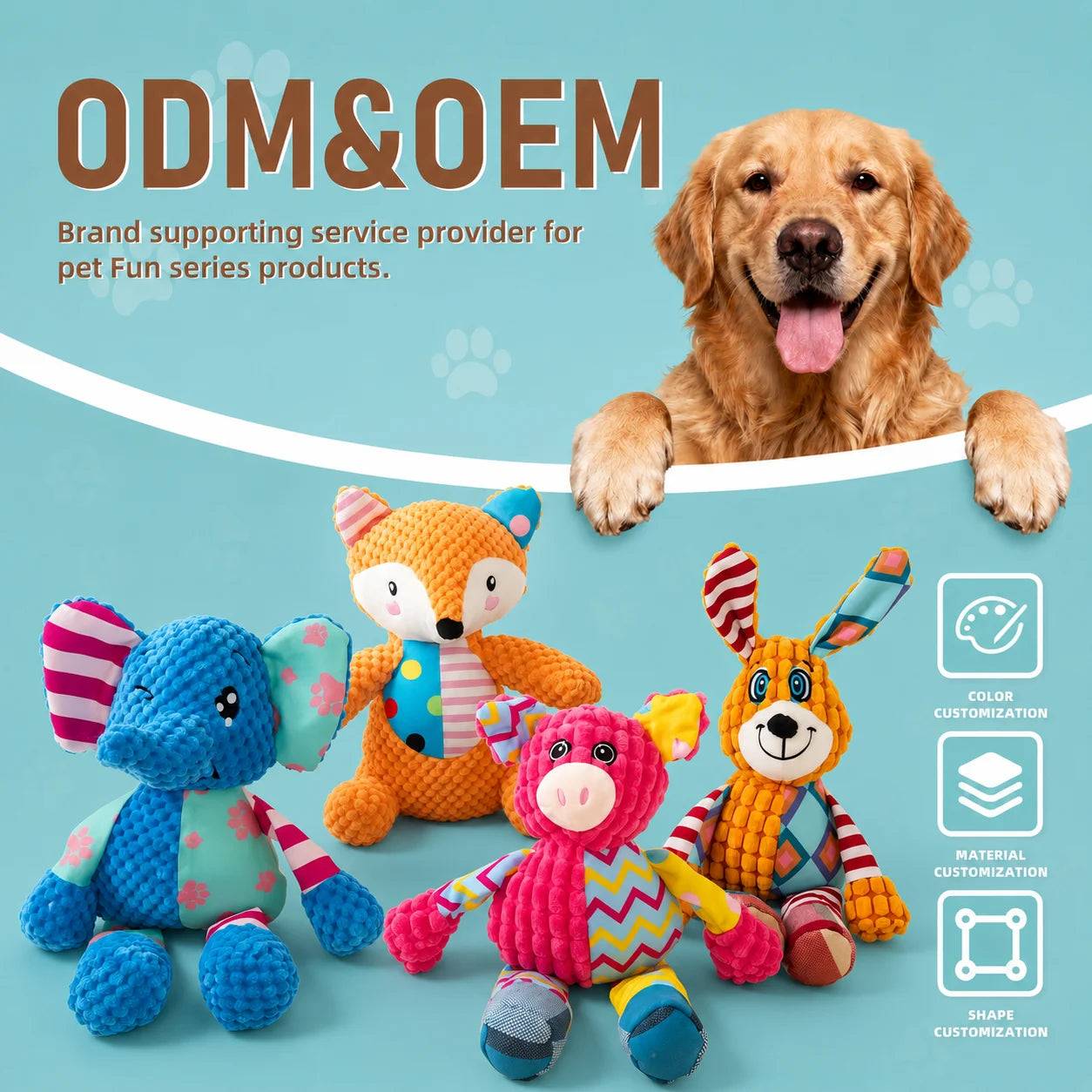 Custom No Stuffing Plush Dog Toy | Reinforced Stitching | OEM ODM Wholesale