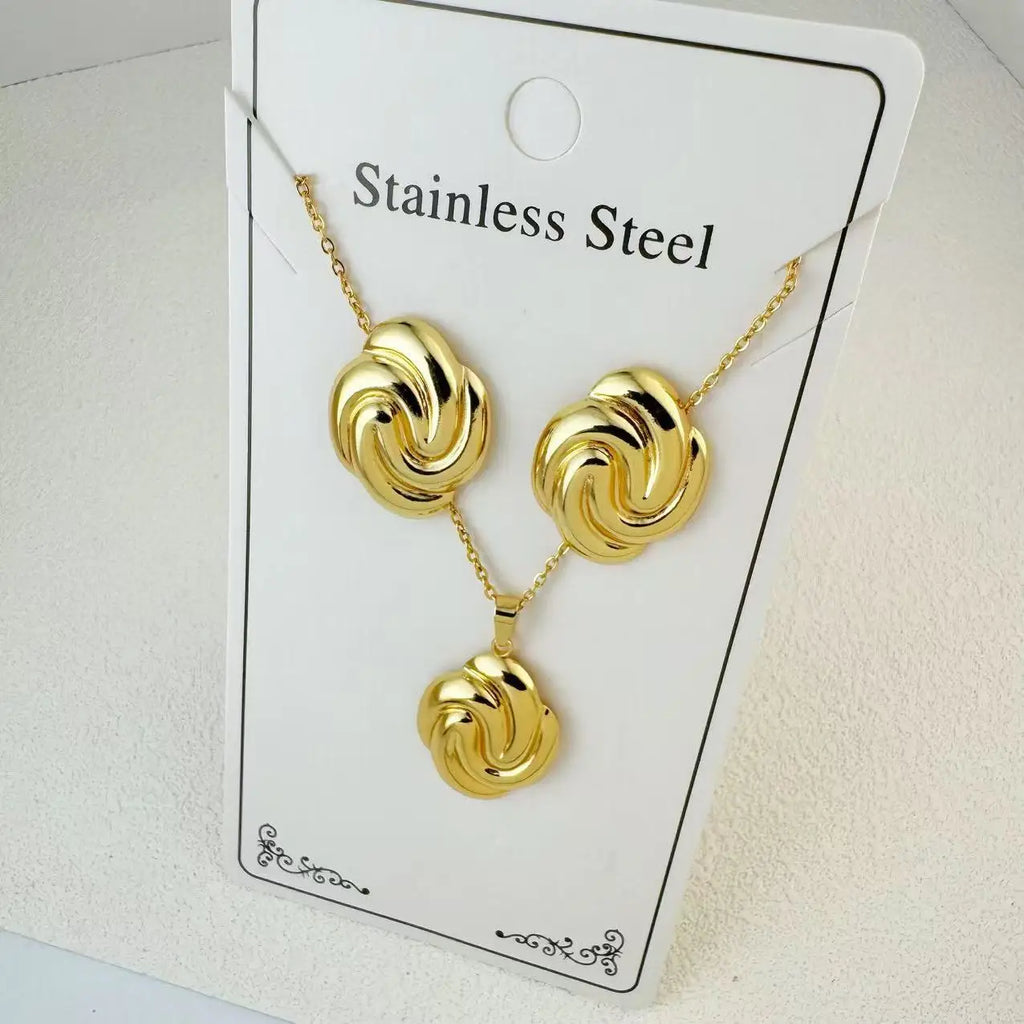 Custom 18K Gold Plated Stainless Steel Jewelry Set | MOQ 2