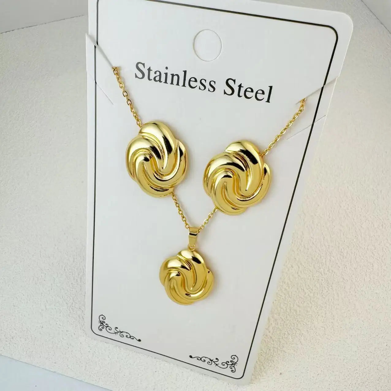 Custom 18K Gold Plated Stainless Steel Jewelry Set | MOQ 2