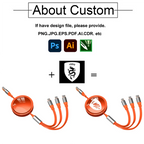 Custom Multi-Connector Charging Cable with Printed Logo Disc