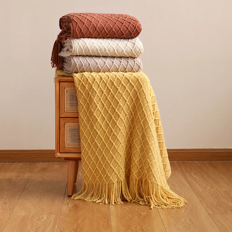 Custom Acrylic Throw Blanket with Logo | MOQ 100 pcs