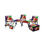 Custom Folding Camping Picnic Chair & Table Set: Metal Frame, Digital Print Logo, MOQ 100 for Tailgate