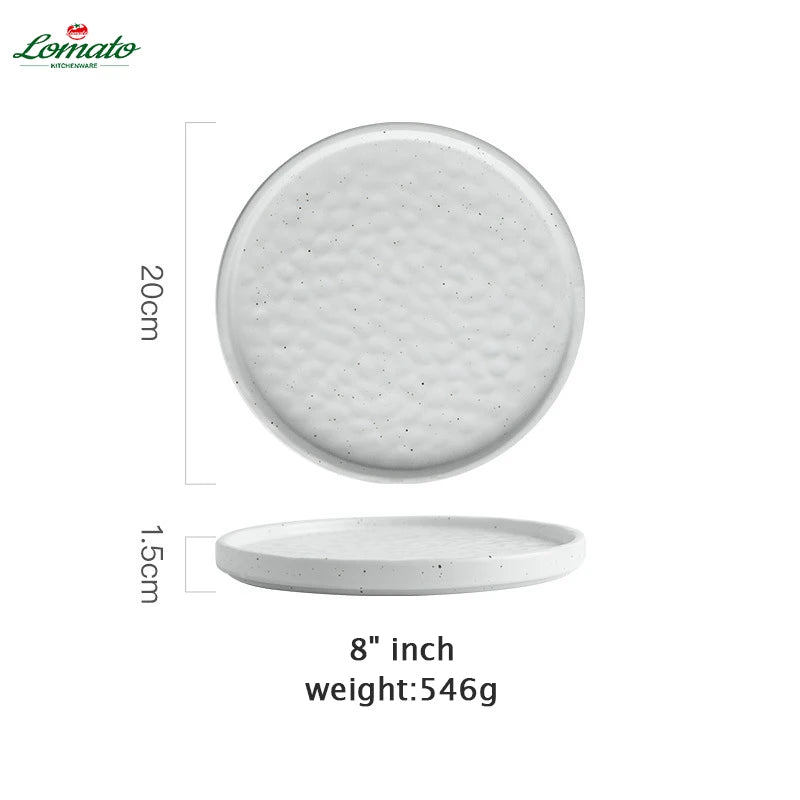 Custom Logo Stoneware Dinner Plates | Wholesale Restaurant MOQ 50