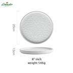 Custom Logo Stoneware Dinner Plates | Wholesale Restaurant MOQ 50