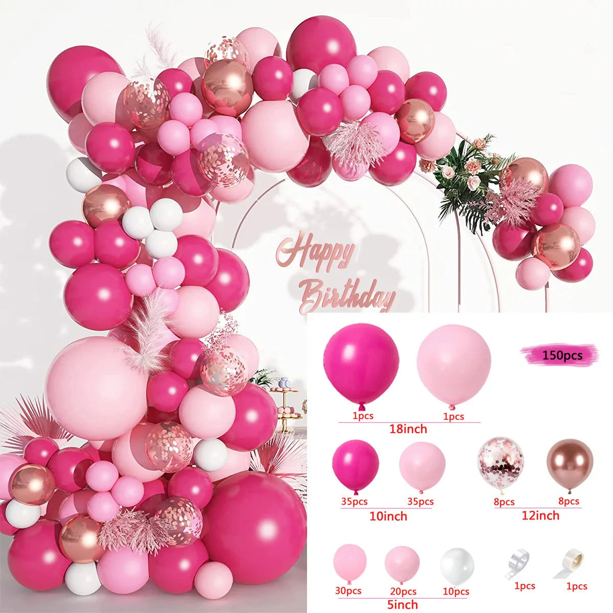 Balloon Garland Arch Kits | Custom UV Print | MOQ 20