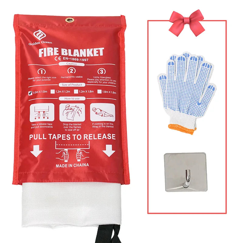 Custom Fire Blanket 550°C | 100 Pcs MOQ CE EN1869 Fiberglass