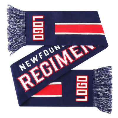Custom Jacquard Fan Scarves | 100-Piece MOQ & 15-Day Lead Time | Team Logo & Slogan | Sports