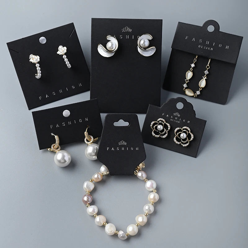 Custom Earring Cards with Logo — CMYK Offset & Embossed Printing for Jewelry Display
