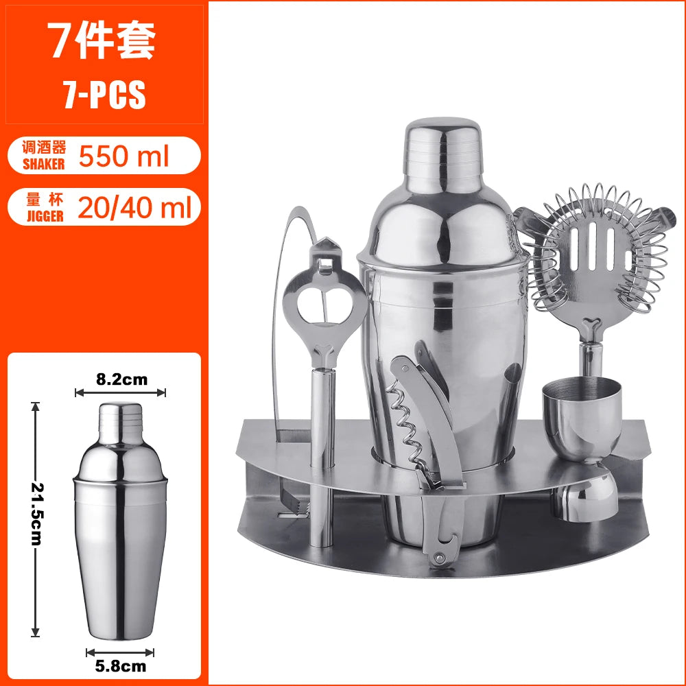 16-Piece Barware Set with Bamboo Stand | 700ml Shaker | 100 MOQ