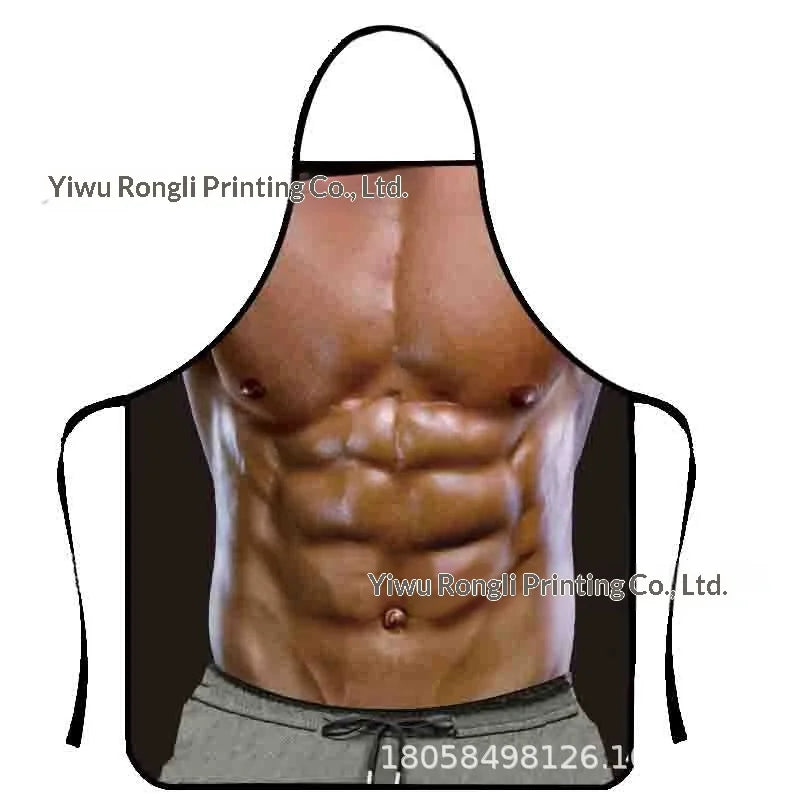 Waterproof Polyester Apron | 3D Printed Cartoon Barbecue Apron