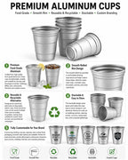 Custom 16oz Aluminum Tumbler | Food-Grade | Reusable Drinkware | Bulk Logo