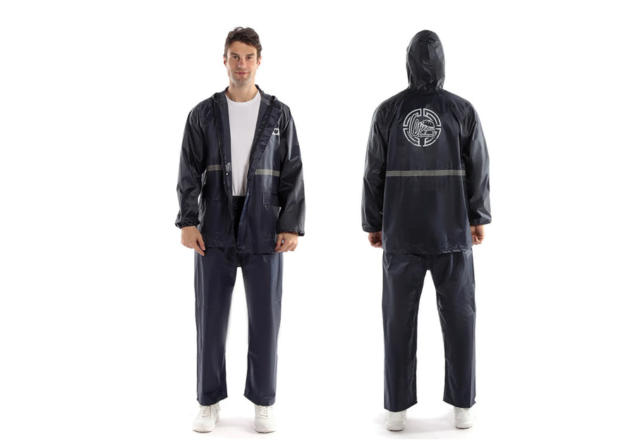 Custom Rainsuit with Pants 170T Polyester PVC | Waterproof Outdoor Rainwear for Camping & Tours | Bulk Wholesale
