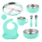 Custom 304 Stainless Steel Children's Plates with Logo | MOQ 10