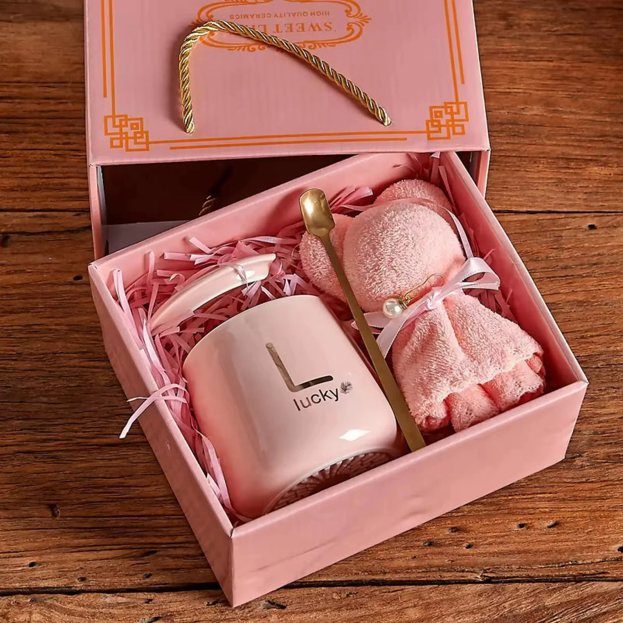 Custom Ceramic Gift Set with Logo | 100-Piece MOQ | Gift Box