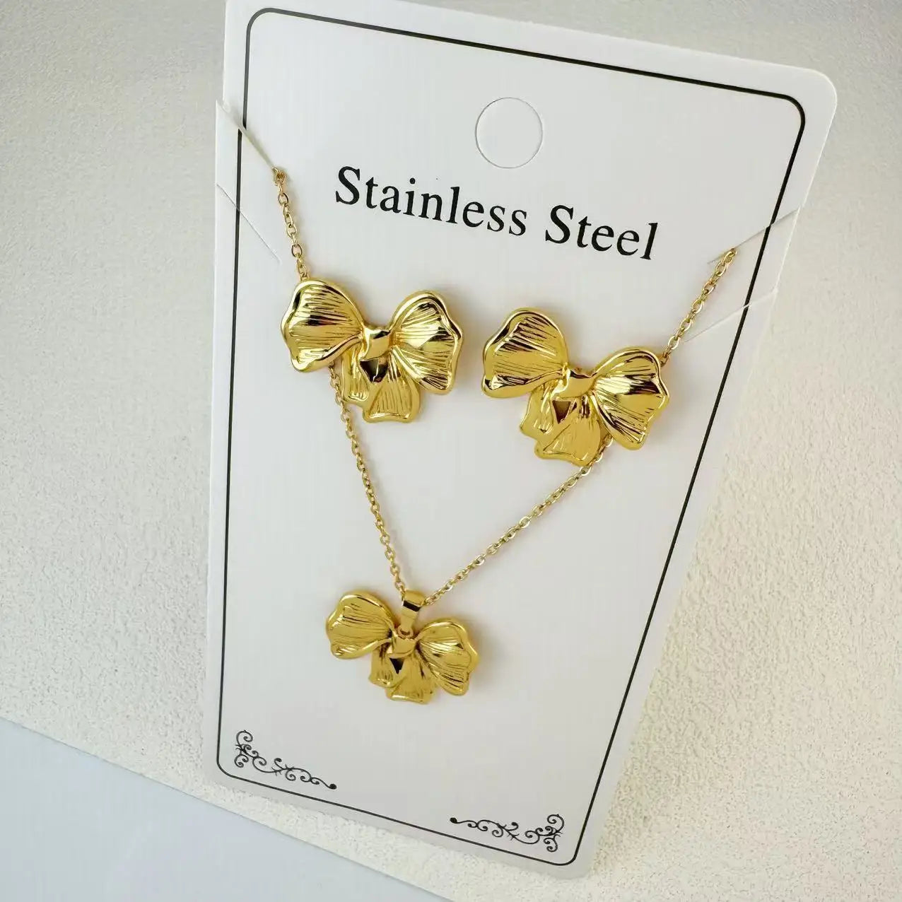 Custom 18K Gold Plated Stainless Steel Jewelry Set | MOQ 2