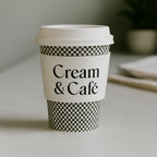 Custom Cup Sleeves | Corrugated Insulated | Gold Foil Logo | 1pc MOQ