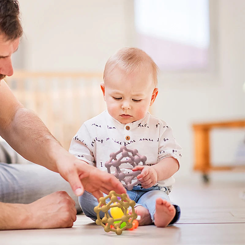 Custom Silicone Ball Teether Toys with Logo | BPA Free MOQ 200