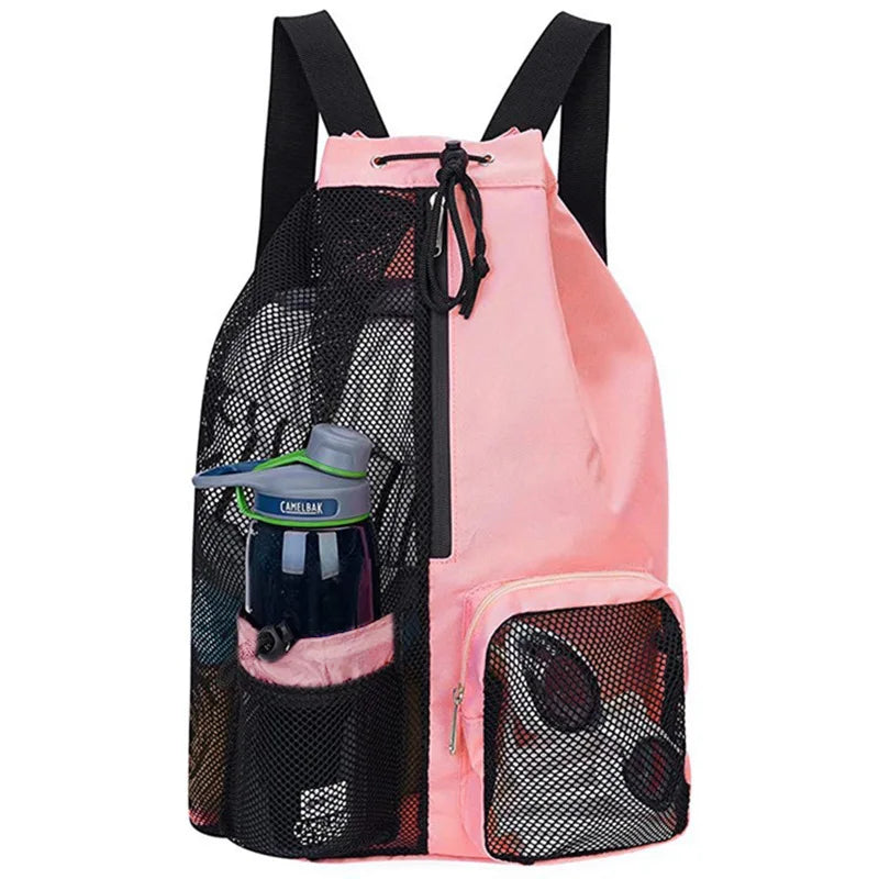 Custom Mesh Drawstring Backpack with Logo | Bulk 500