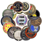 Custom 3D Enamel Challenge Coin 10pcs MOQ | Zinc Alloy, Double-Sided, Gold/Antique Plating for Military