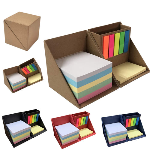 Custom Kraft Paper Desk Organizer | Eco-Friendly | Sticky Note Holder | 500pc MOQ
