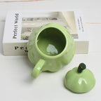 Custom 3D Ceramic Mugs: 60 MOQ, 6-Day Lead, 450ml | Green Pottery Coffee Cups with Handle