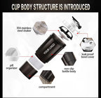 Protein Shaker Bottle with Mixing Ball and Storage Compartments for Gym and Supplements
