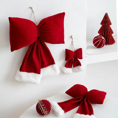 Christmas Velvet Bowknot Tree Ornaments | OEM Custom 50 MOQ