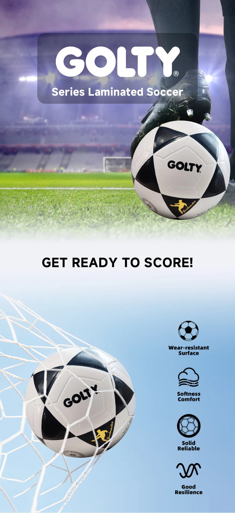 Custom Size 5 Soccer Ball | 410-450g | 500 MOQ | Thermal Bonded