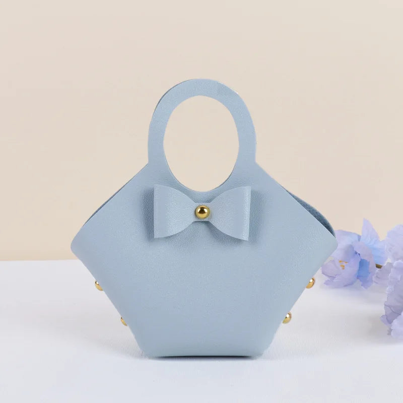 Custom PU Leather Jewelry Handbag Wholesale | 10 MOQ Wedding Favor Bag