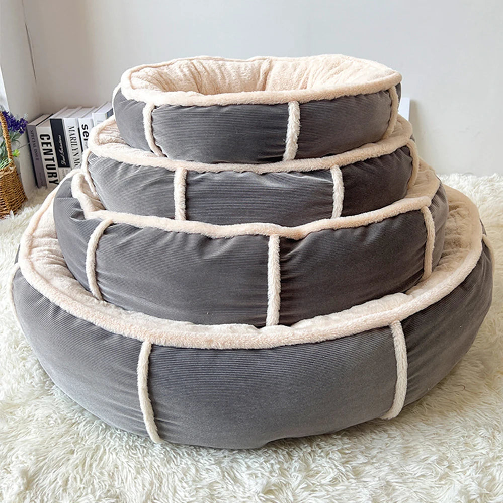 Wholesale Manufacturer Custom Logo Donut Round Product Dog Cat Pet Bed Accessories