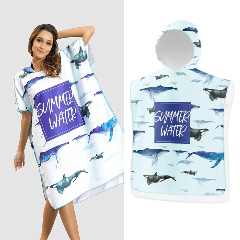 Custom Synthetic Anti-Odor Beach Changing Robe Poncho