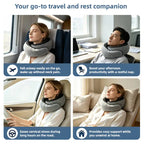 Custom Logo Memory Foam Travel Neck Pillow for Cars & Airplanes