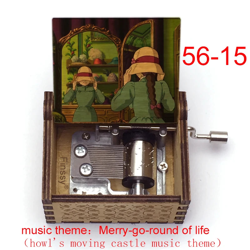 Wooden Hand-Cranked Music Box | Howl's Moving Castle | 10 MOQ | Custom