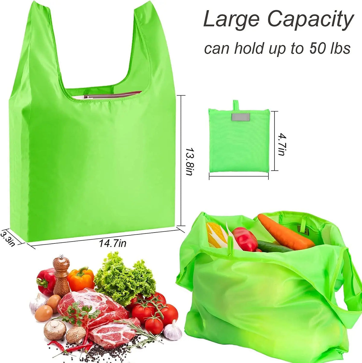 Custom Foldable Tote Bags | Reusable Polyester | MOQ 1,000
