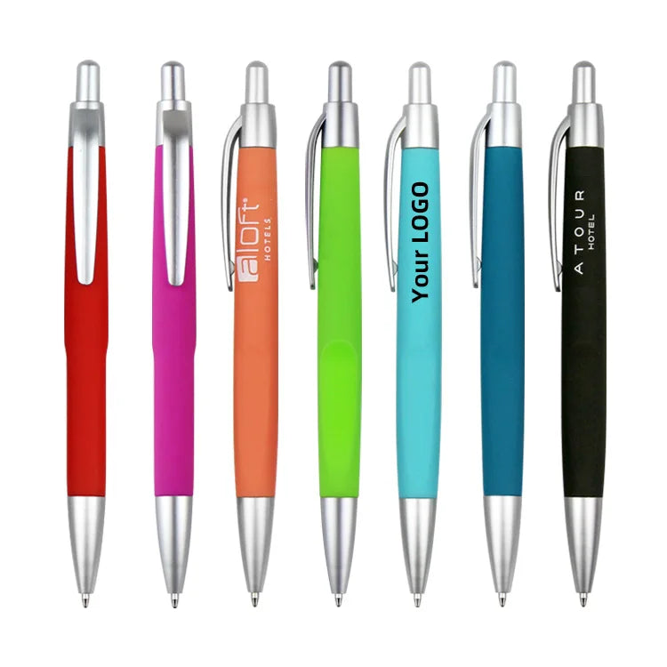 Custom Rubber Coated Pen 1.0mm | Orange Promotional Pen | 50pc MOQ
