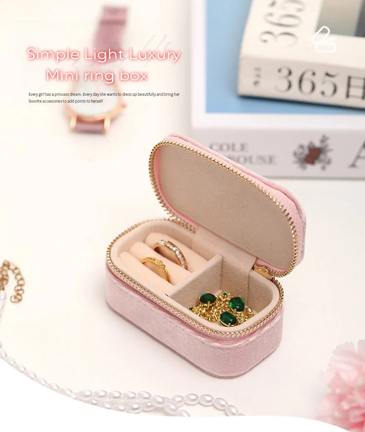 Custom Velvet Zipper Jewelry Box Wholesale | 50 MOQ Luxury Packaging