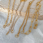 316L Stainless Steel Paperclip Chain | 14K Gold Plated | MOQ 1