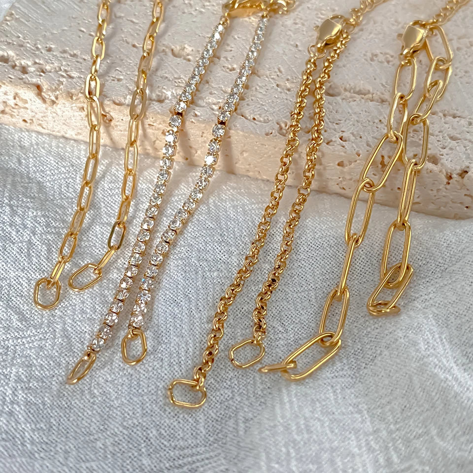 316L Stainless Steel Paperclip Chain | 14K Gold Plated | MOQ 1