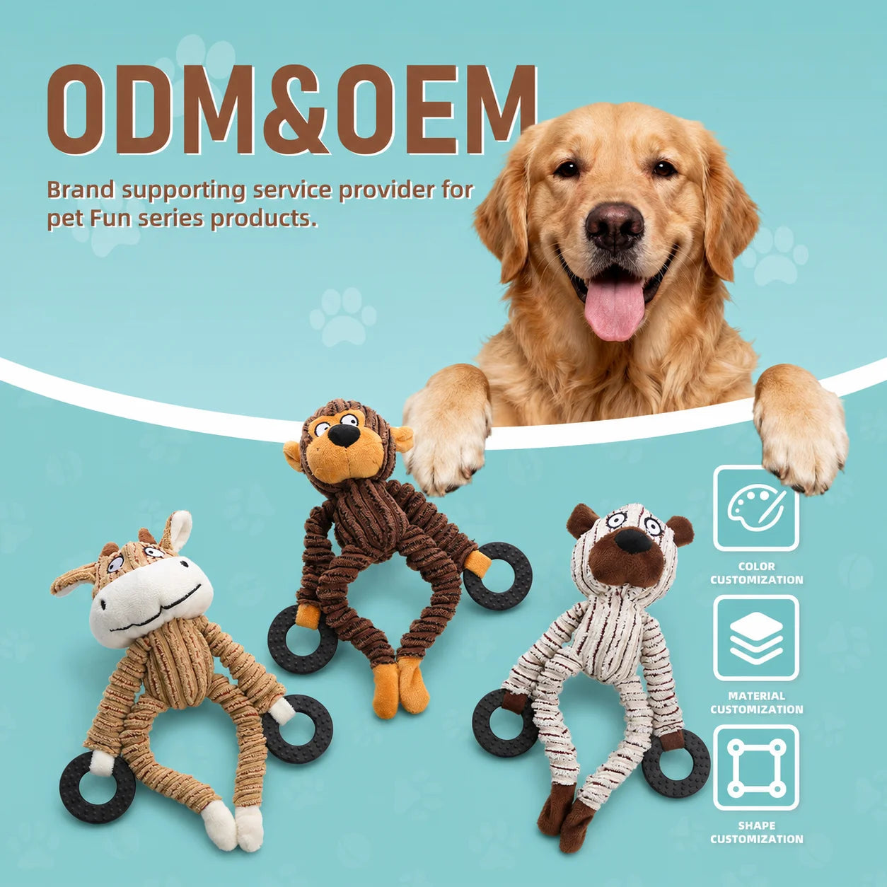 Custom No Stuffing Plush Dog Toy | Reinforced Stitching | OEM ODM Wholesale