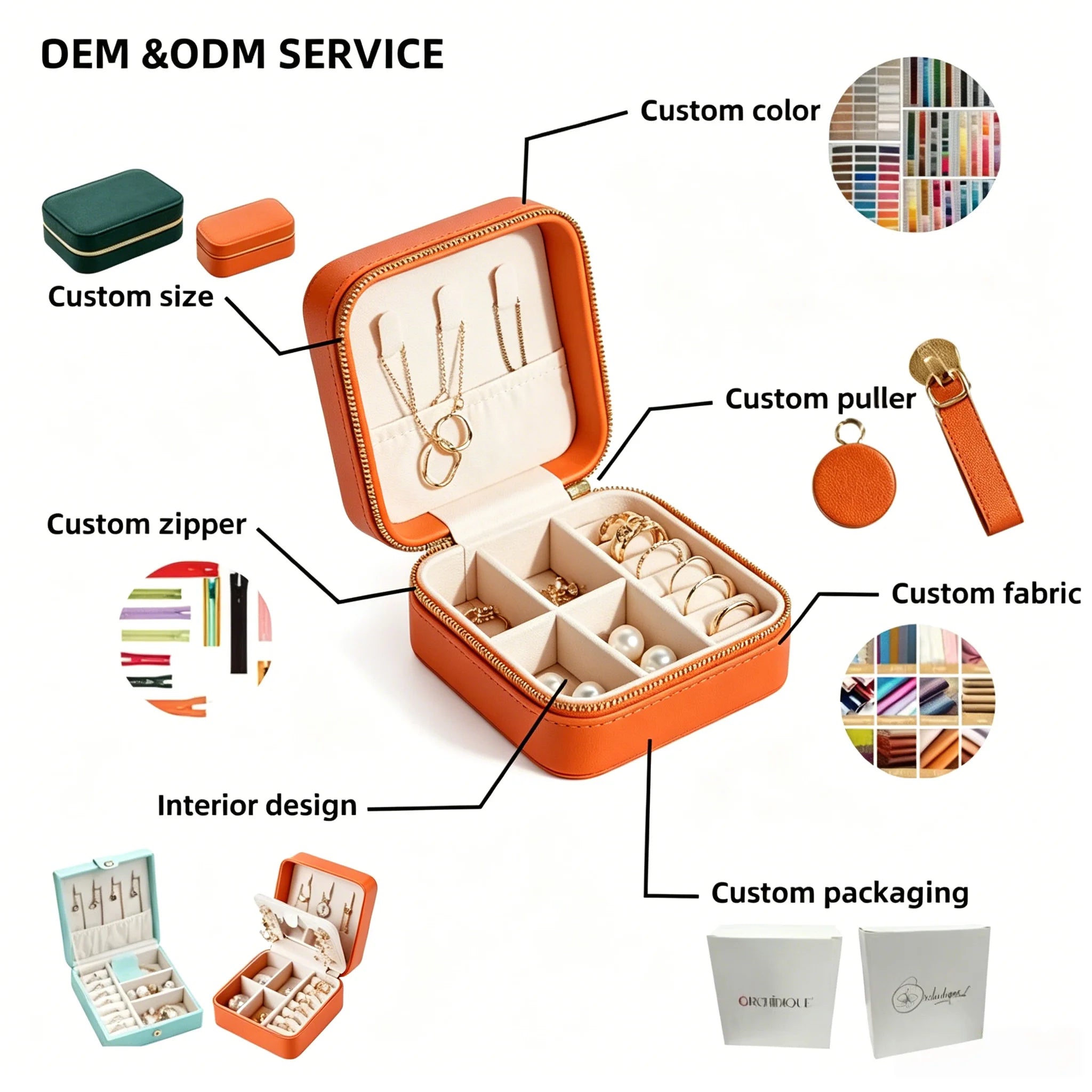 Custom Fabric Jewelry Organizer | Travel Storage | MOQ 2