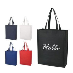 Custom Non-Woven Tote Bags with Handles – Heavy Duty Eco-Friendly Shopping Bags for Trade Shows & Promotional Events