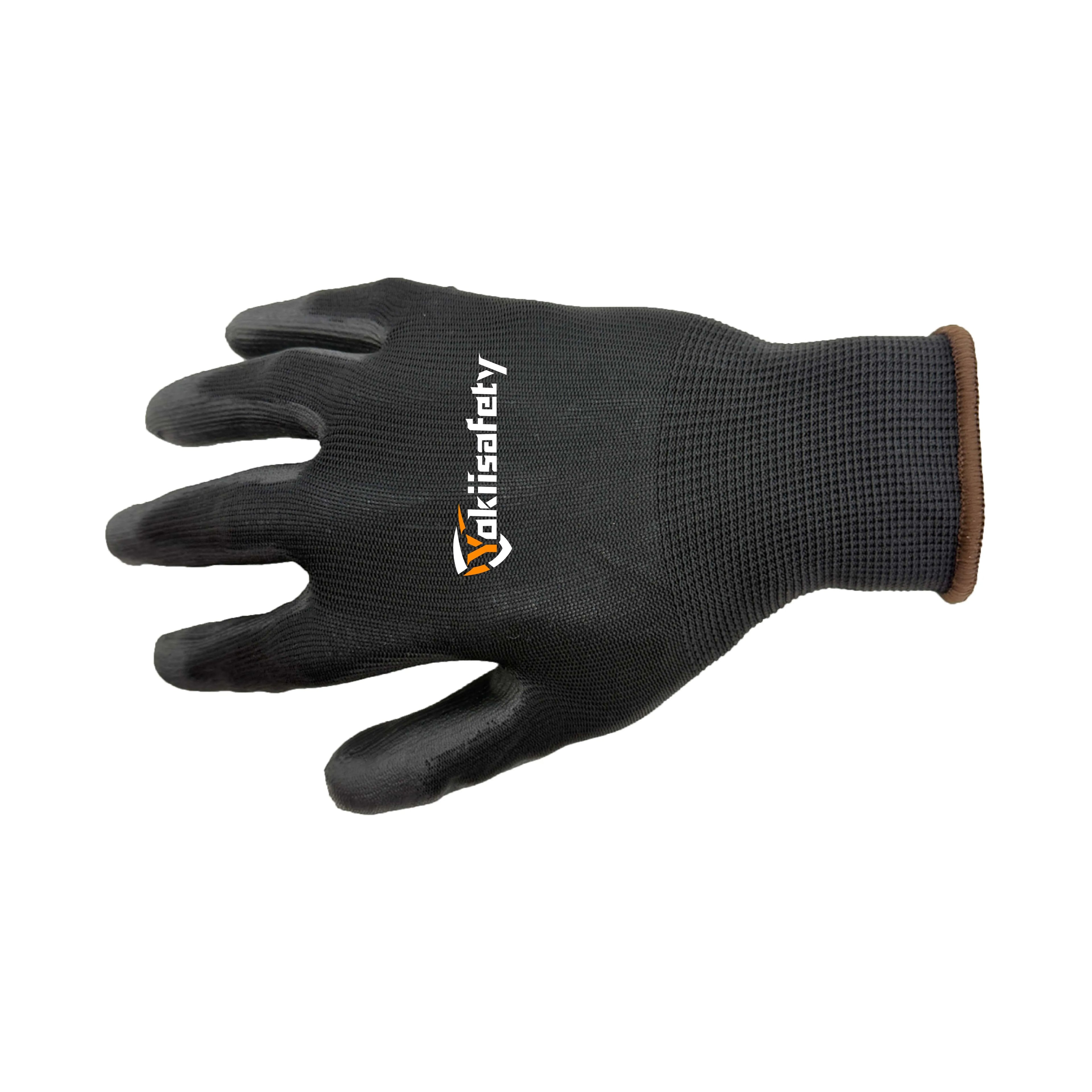 Custom 13 Gauge PU Work Gloves | 2,400 MOQ | CE Certified