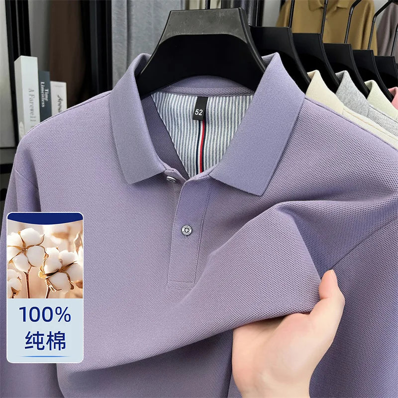 100% Cotton Pique Long Sleeve Shirt | Breathable Moisture-Wicking | Custom Printing