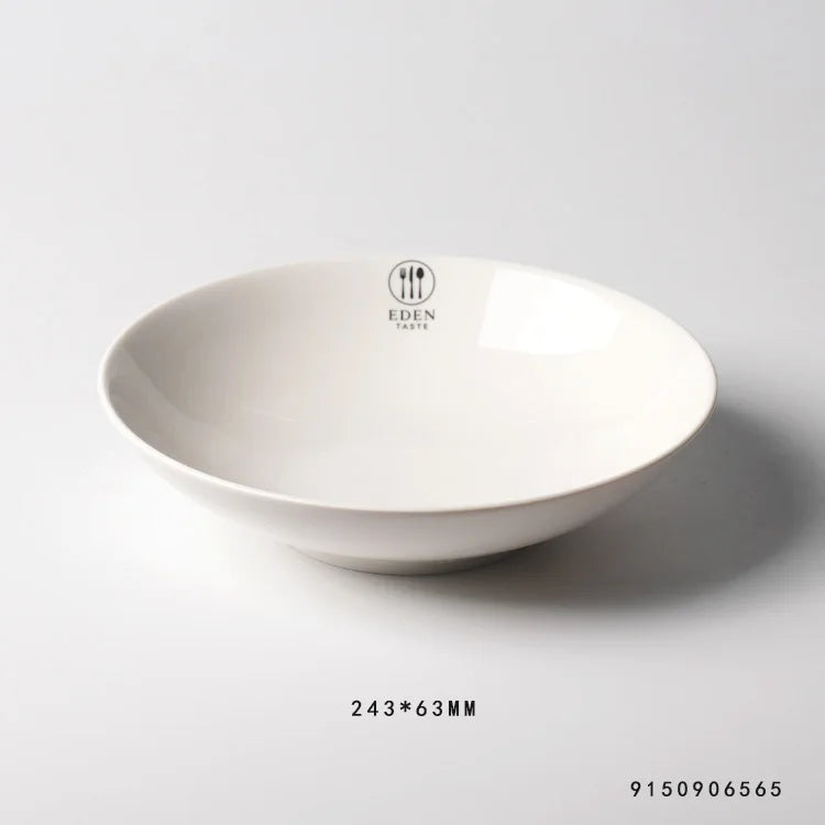 Custom Logo Porcelain Tableware Plates | Hotel Restaurant Wholesale