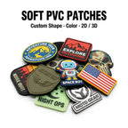Custom 3D Embossed Silicone Clothing Labels | PVC Rubber Labels | 100 MOQ