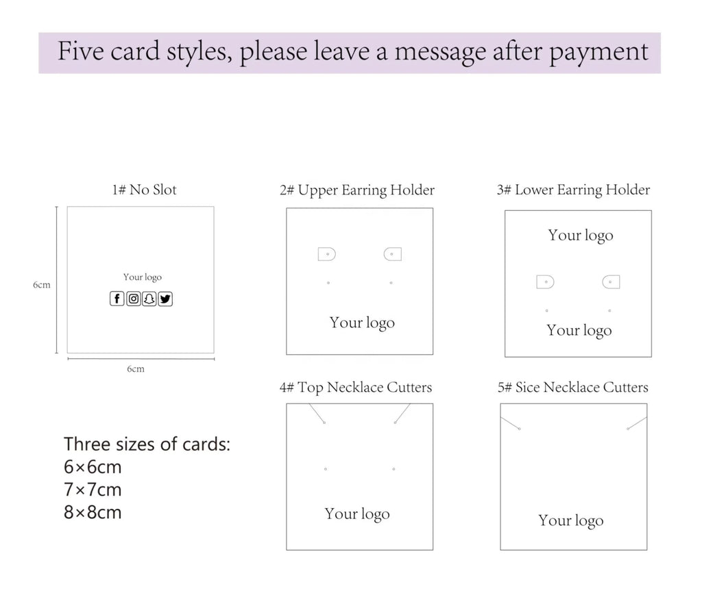 Custom Jewelry Packaging Cards | 400gsm | MOQ 100 | 15-Day Lead Time