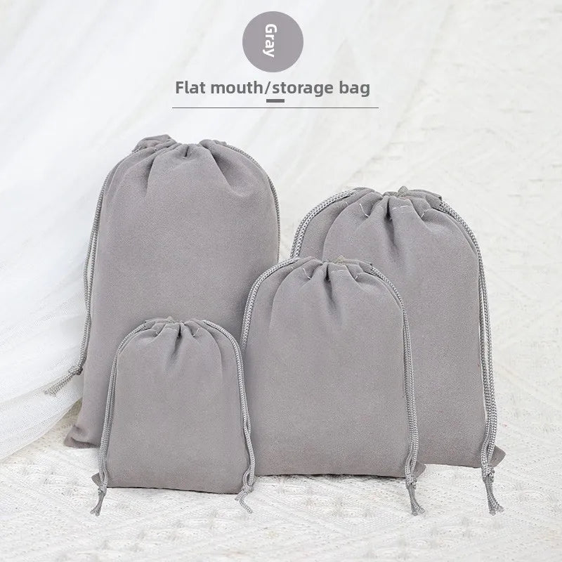 Custom Velvet Drawstring Jewelry Bags | 0.005kg Storage with Stamping