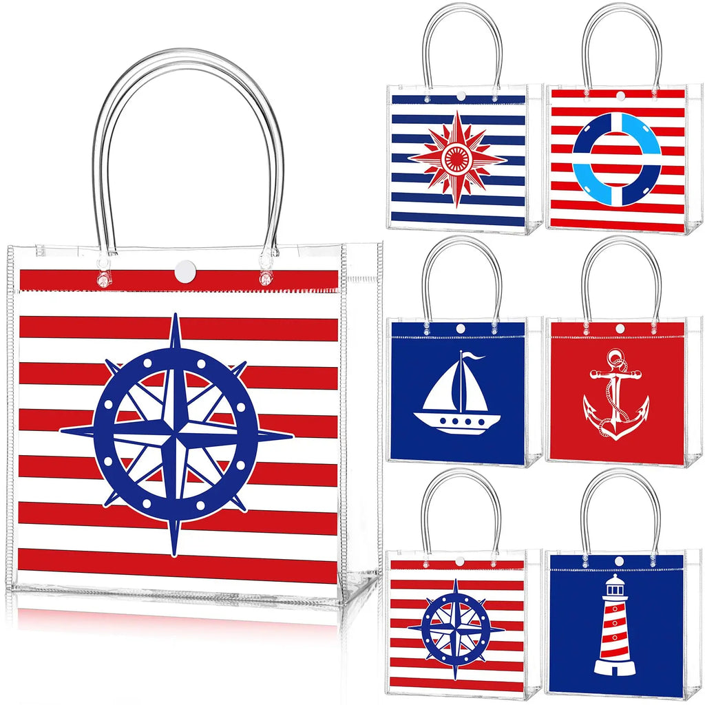 Custom Clear PVC Gift Bags: Button Closure, Full Color Print, Super Clear & Reusable