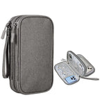 Custom Waterproof Cable Organizer Pouch 600D Oxford | Double Layer Storage Bag for Tech Accessories | Bulk Wholesale